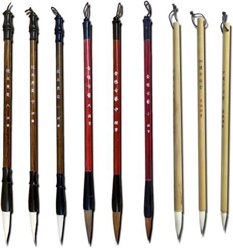 Chinese Brush Set Calligraphy Brush Japanese Summi Brushes Large Chinese Calligraphy Brushes Pack of 5 in Kuwait