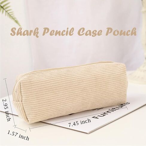 Small Pencil Pouch Shark Office Stationery Bag Mini Makeup Cosmetic Bags in Kuwait
