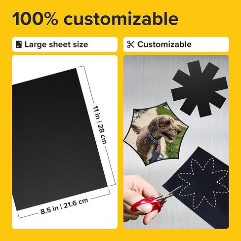 Ultra Thin Magnetic Sheets with Adhesive Backing - 20 PCs Each 8.5" x 11" - Flexible Magnet Sheets with Self Adhesive - Sticky Magnetic Paper for Photo and Picture Magnets - Craft Magnet Stickers in Kuwait