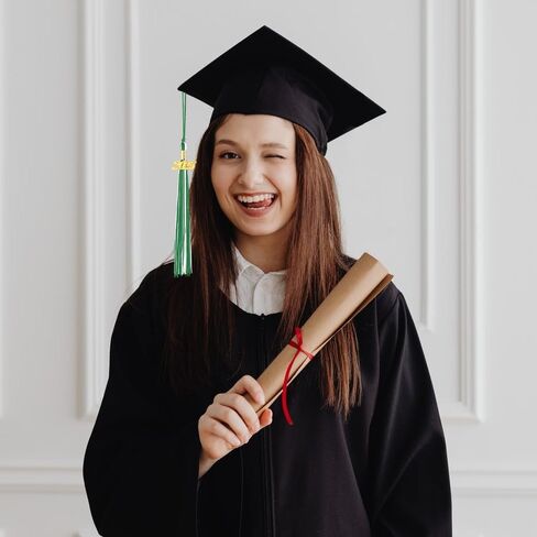 2025 Tassel Graduation, 2025 Graduation Tassel, Tassel with 2025 Gold Charm, 2025 Graduation Tassel for Graduation Cap Decor, Graduation Ceremony, Graduation Gift, Tassel Accessories, White & Green in Saudi Arabia