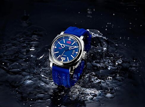 PANZERA Aquamarine 45 Stainless Steel Divers Watch - Analog Water Resistant Watch - Japanese NH35 Automatic Movement - Designed and Assembled in Australia in Saudi Arabia