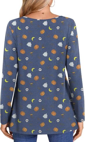 LONGYUAN Women's Shirts Long Sleeve V-Neck Comfort Tee Basic Tops Casual Fitted Blouses Outfits Fall 2024 in Kuwait