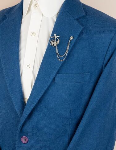 Knighthood Anchor with Wheel and Hanging Tassel Chain Collar Pin Brooch, Suit Stud, Shirt Studs, Lapel Pin Accessories for Men Women in Saudi Arabia
