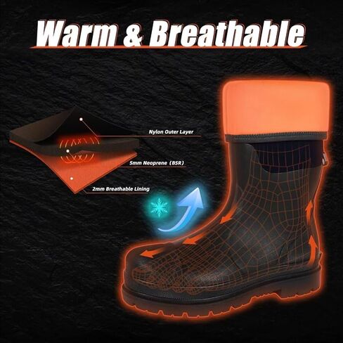 DRYCODE Rubber Boots for Men with Steel Shank in Kuwait