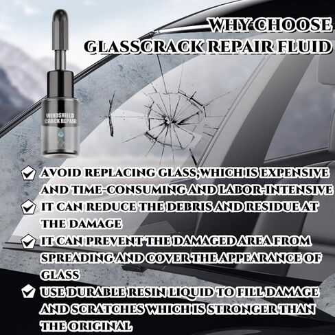 Windshield Crack Repair Kit Car Window Glass Liquid Repair Sit for Chips and Cracks Automotive Glass Nano Repair Fluid Windscreen Scratch Remover (2Pcs) in Saudi Arabia