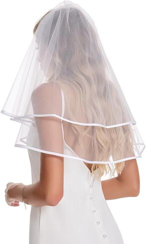 Bachelorette Party Veil Short Bridal Veils For Women Wedding in Saudi Arabia