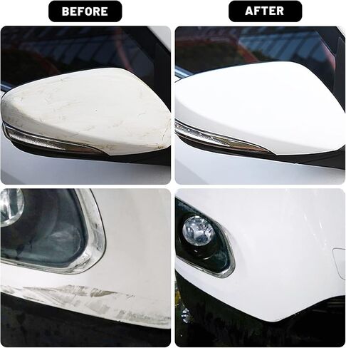 4 قطع من قماش النانو اللامع من Ouzorp لخدوش السيارة، قماش نانو سحري سهل إصلاح طلاء السيارة من الخدوش الخفيفة، وبقع الماء على السطح لجميع السيارات مع قفازات للاستعمال مرة واحدة in Kuwait