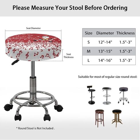 GLENLCWE Wild Leopard Cheetah Print Stool Covers Round Set of 2 Polyester Fashion Bar Stool Slipcovers Seat Cushion Elastic Round Non Slip Bar Stool Seat Covers,13-15inch in Kuwait