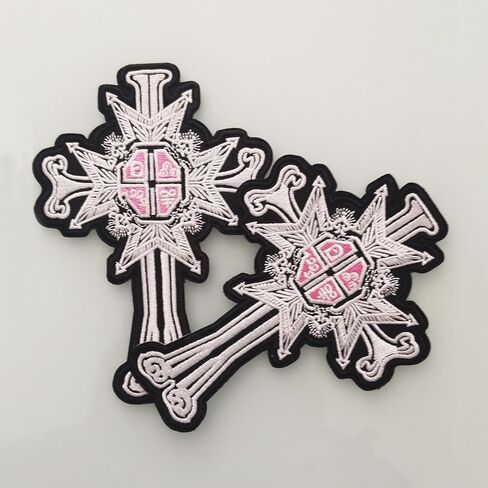 رقعة حديدية مطرزة من Papa Emeritus Grucifix Cross Heavy Metal Doom Hard Rock Band (4.7 بوصة × 4.13 بوصة) in Saudi Arabia