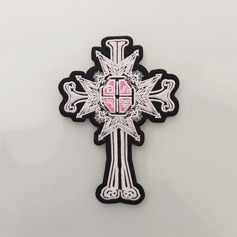 رقعة حديدية مطرزة من Papa Emeritus Grucifix Cross Heavy Metal Doom Hard Rock Band (4.7 بوصة × 4.13 بوصة) in Saudi Arabia