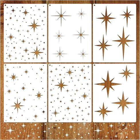 Large Star Stencil for Painting Reusable Paint Stencils for Walls Twinkle Star Wall Drawing Stencils for Painting on Wood Craft Canvas Fabric Home Decoration(Twinkle Star) in Kuwait