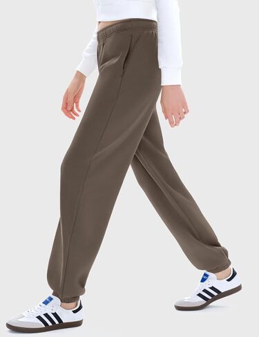 PUMIEY Women’s High Waisted Sweatpants Fleece Baggy Sweat Pants Y2K Lounge Joggers Pants Three-No Collection in Kuwait