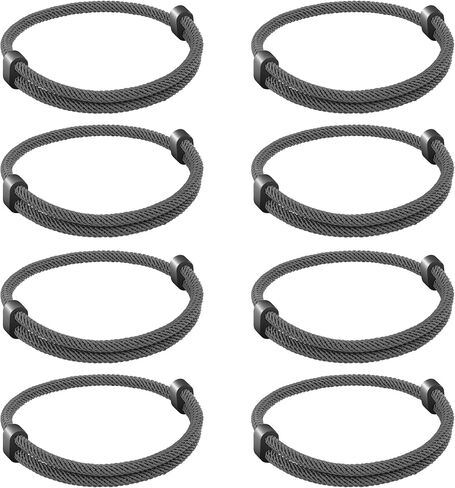 8PCS Braided Rope Cord Bracelet for Men Women, Nautical Beach Surf Bracelets Gifts Set for Sports, Handmade Woven String Bracelets with Adjustable Knot in Kuwait