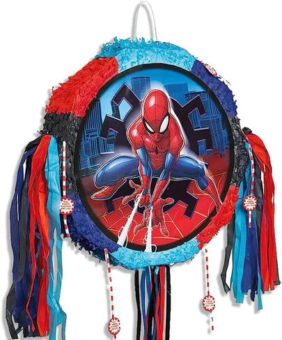 Unique Spider-Man Pull String Pinata - 18" x 18.25", 1 Pc in Saudi Arabia