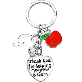 malyunin Teacher Gifts Teacher Keychain A-Z Letter Initial Keychain Teacher Appreciation Gifts Graduation Gifts For Teachers