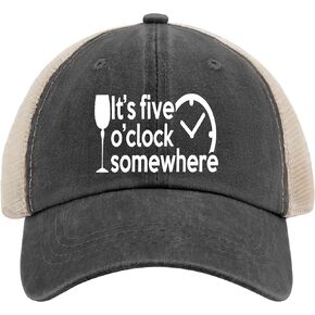 Jimmy Accessories Cap It is 5 Oclock Somewhere Baseball Cap, Graphic Cap for Men