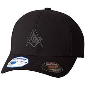 Mason Gray Thread Flexfit® Adult Pro-Formance® Branded Hat Black Large/X-Large