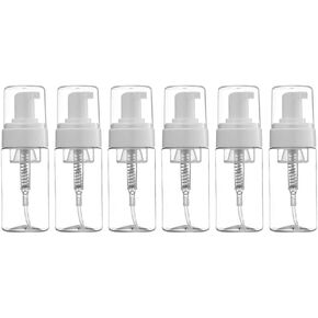 LONGWAY Plastic Travel Foaming Soap Dispenser | Empty Foaming Liquid Soap Pump Bottles - for Refillable Castile Soap Dispenser - BPA Free (3.4oz/100ml-6pack, Blue)