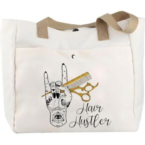 BLUPARK Hair Hustler Hand Gift Hair Stylist Tote Cosmetologist Gift Hairdresser Gift Beautician Shopping Bag Hairstylist Gift