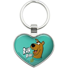 GRAPHICS & MORE Scooby-Doo Ruh Roh Keychain Heart Love Metal Key Chain Ring