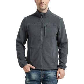 CQC Men's Full-Zip Fleece Jacket Soft Polar Winter Outdoor Coat with Pockets