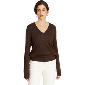 EURKEA Women's 100% Merino Wool V Neck Sweater, Long Sleeve Pullover, Tops for Women, Gifts Ready