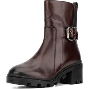 Vintage Foundry Co. Women's Guilia Bootie, Lug Sole, Round toe, Side Zipper, Rubber Outsole