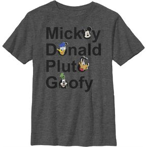Disney Characters Mickey and Friends Boy's Heather Crew Tee