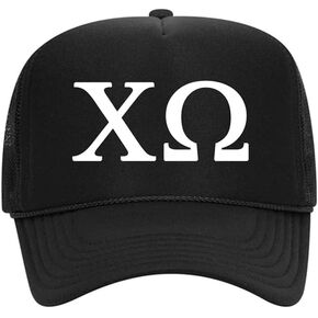 Chi Omega Sorority Trucker Hat - Chi O Baseball Cap - Chi Omega Pledge Gifts