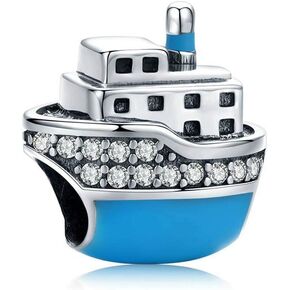 Ship Charm 925 Sterling Silver Travel Charm Car Charm Love for Pandora Charm Bracelet