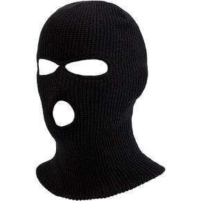 3 Hole Winter Knitted Mask, Outdoor Sports Full Face Cover Ski Mask Warm Knit Balaclava Face Mask Men