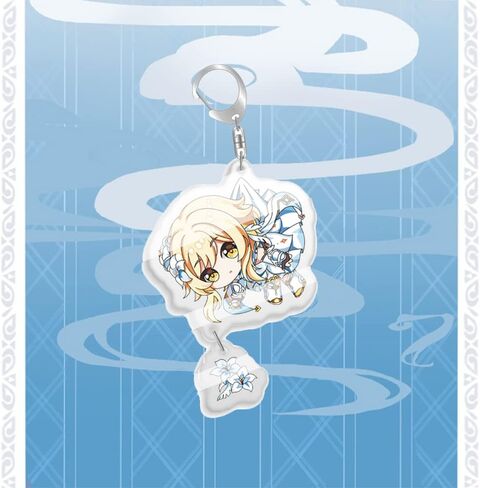 سلسلة مفاتيح جينشين إمباكت، سلاسل مفاتيح أنمي لطيفة كاواي من الأكريليك مجموعة لحقائب الظهر، هدايا للنساء والرجال والأولاد والبنات in Kuwait