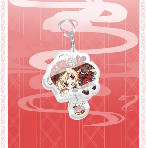 سلسلة مفاتيح جينشين إمباكت، سلاسل مفاتيح أنمي لطيفة كاواي من الأكريليك مجموعة لحقائب الظهر، هدايا للنساء والرجال والأولاد والبنات in Kuwait