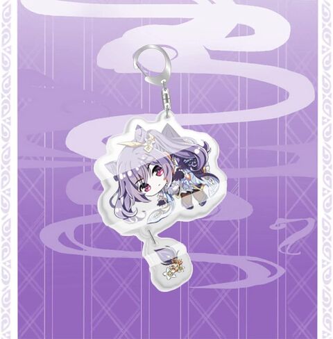 سلسلة مفاتيح جينشين إمباكت، سلاسل مفاتيح أنمي لطيفة كاواي من الأكريليك مجموعة لحقائب الظهر، هدايا للنساء والرجال والأولاد والبنات in Kuwait