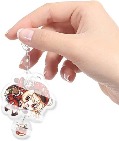 سلسلة مفاتيح جينشين إمباكت، سلاسل مفاتيح أنمي لطيفة كاواي من الأكريليك مجموعة لحقائب الظهر، هدايا للنساء والرجال والأولاد والبنات in Kuwait