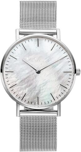 Wrist Watch for Women, Marble Design Style Quartz Analog Women's Watch with Stainless Steel Mesh Strap in Saudi Arabia