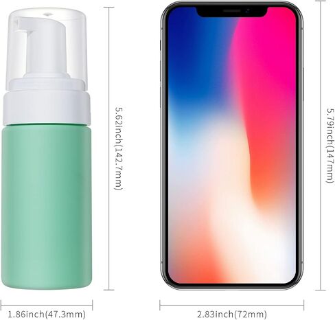 LONGWAY Plastic Travel Foaming Soap Dispenser | Empty Foaming Liquid Soap Pump Bottles - for Refillable Castile Soap Dispenser - BPA Free (3.4oz/100ml-6pack, Blue) in Saudi Arabia
