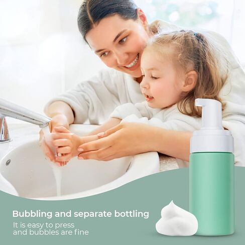 LONGWAY Plastic Travel Foaming Soap Dispenser | Empty Foaming Liquid Soap Pump Bottles - for Refillable Castile Soap Dispenser - BPA Free (3.4oz/100ml-6pack, Blue) in Saudi Arabia