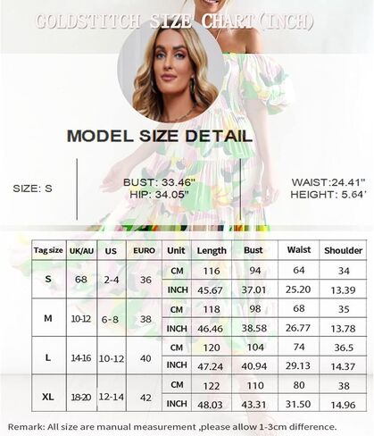 GOLDSTITCH Women's Casual Summer Midi Dress Puffy Short Sleeve Square Neck Smocked Tiered Ruffle Dresses in Kuwait