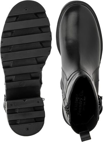 حذاء طويل من شركة Vintage Foundry Co. حذاء Guilia نسائي، نعل عروة، مقدمة دائرية، سحاب جانبي، نعل خارجي مطاطي in Kuwait