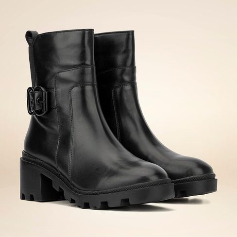 حذاء طويل من شركة Vintage Foundry Co. حذاء Guilia نسائي، نعل عروة، مقدمة دائرية، سحاب جانبي، نعل خارجي مطاطي in Kuwait