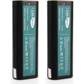 CREABEST 2Pack 6V 3.5Ah Ni-MH Repalcement Battery for paslode 404717 900420 BCPAS-404717 404400 900400 B20544E 900600 901000 902000 B20720 CF-325 IM200 F18 IM250 IM250A IM350A IM350CT PS604N