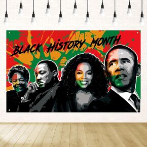 Black History Month Decorations Black History Month Banner Pan African American Black History Month Decorations for Home Party