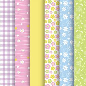 Whaline Spring Tissue Paper 90 Sheet Colorful Gift Wrapping Paper 6 Designs Flower Plaid Patterned Tissue Paper for DIY Art Craft Easter Birthday Wedding Gift Packing Party Bags Decor, 13.8 x 19.7