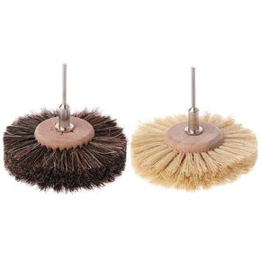 1pcs Abrasive Sisal Filament and Horse Hair Brush Polishing Grinding Buffing Wheel Woodworking for Furniture Rotary Drill Tools Power Tool Accessories