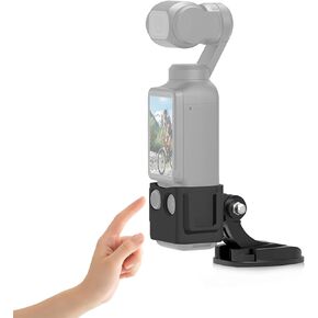 PCTC Expansion Adapter Mount for DJI Osmo Pocket 3, Camera Extenion Bracket Mount Holder Fixed Frame Kit for DJI Osmo Pocket 3 Accessories (Black)