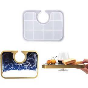 KyeeaDIY Silicone Tray Mold, Square/Rectangle Food Serving Tray, Resin Molds for Coasters, Candles, Decor, Personalized DIY Projects