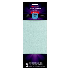 3M 4-3/16 in. x 11-1/4 in. 100 Grit Drywall Sanding Sheets (5-Pack)
