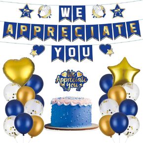 We Appreciate You Decorations Thank You Banner Sign Employee Appreciation Balloon Party Supplies Thank You for Your Contribution Banner Staff Appreciation Week for Teacher Doctor Nurse Pastor