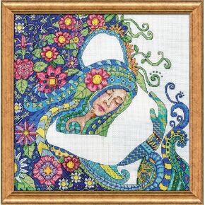 Design Works Crafts The Embrace, 12 x 12 Counted Cross Stitch Kit, Multi-colour, By the yard